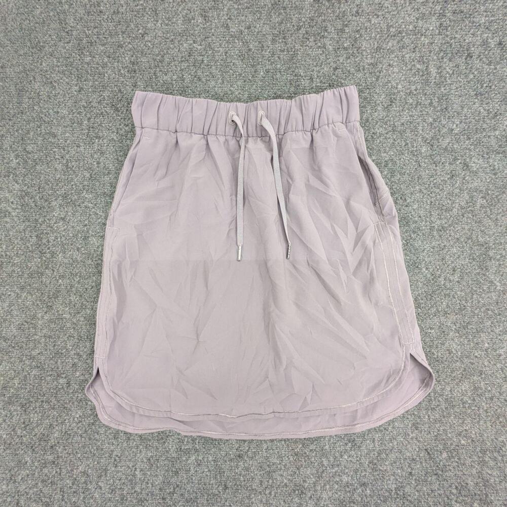 Lululemon Mini Skirt Womens 6 Athletic Drawstring Waist Dolphin Hem Skort